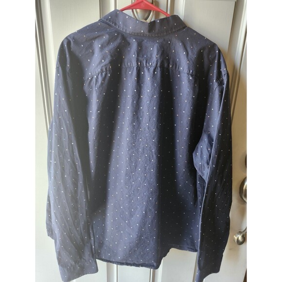 Goodfellow & Co Men’s Navy  Mini Square Button-Up Shirt – Long Sleeve, Size 2XL - Picture 2 of 3